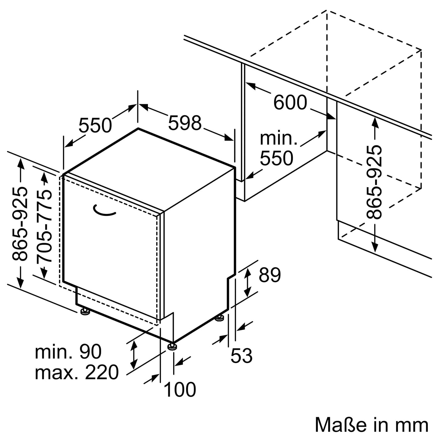 Vollintegrierter XXL-Geschirrspüler 60 cm – Spülmaschine mit Besteckschublade, Extra Leise, Intelligente Programme, Flexible Körbe, Höhenverstellbar, Smart Control