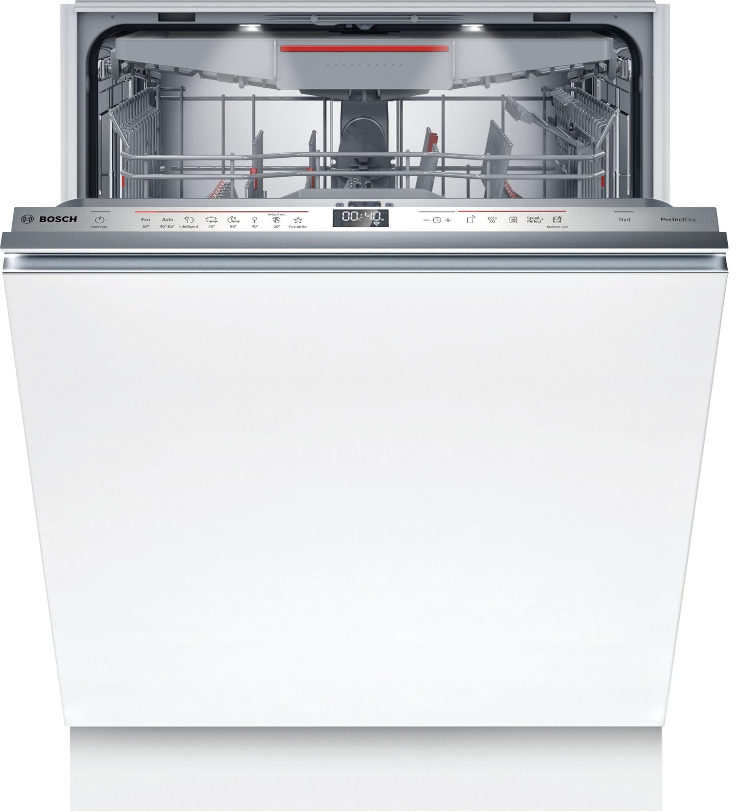 Vollintegrierter XXL-Geschirrspüler 60 cm – Spülmaschine mit Besteckschublade, Extra Leise, Intelligente Programme, Flexible Körbe, Höhenverstellbar, Smart Control